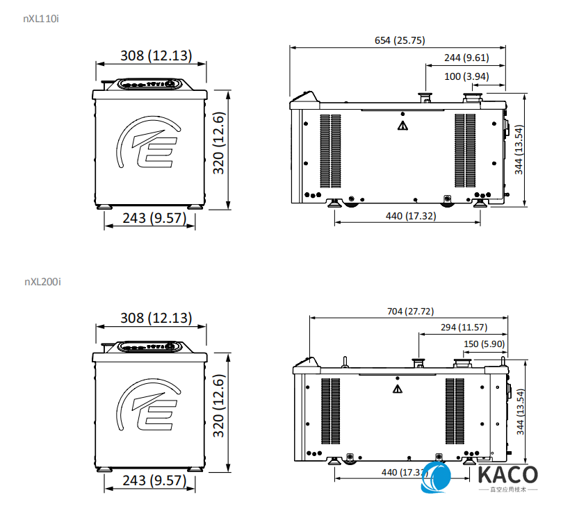Edwards愛德華nXLi多級(jí)羅茨干式真空泵尺寸