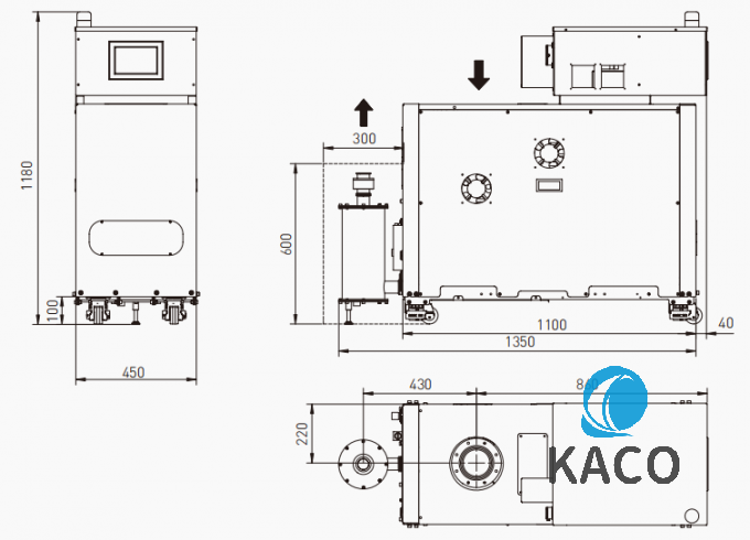 干式螺桿真空泵系統(tǒng) 1080m3/h 帶 GSD160 / 1080D 前級泵 1
